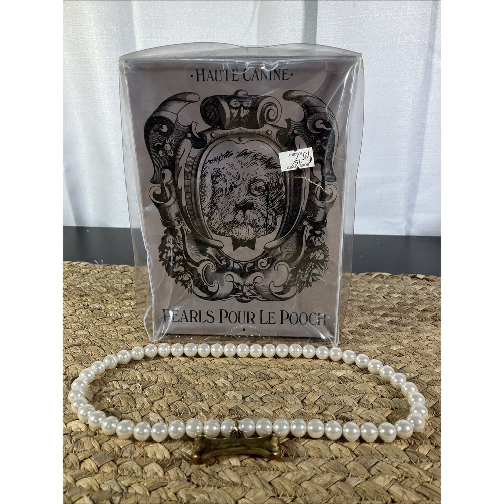 Vintage Haute Canine Pearls Pour Le Pooch XL  Fits To 22"